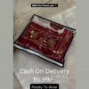 Heritage Ivory Saree with Crimson & Gold Zari Artistry