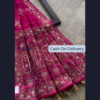 Magenta Heritage Saree with Celestial & Floral Artistry