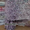 Lavender Dreams: Floral Lace Net Saree