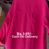 Urban Chic: Fuchsia Oversized Denim Shacket