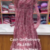Rosewood Radiance: Printed Georgette Anarkali Gown